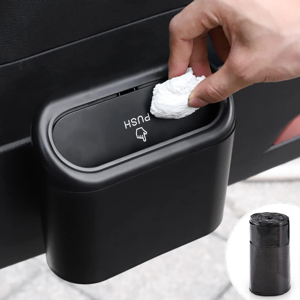 Car trash can (with lid) contains
