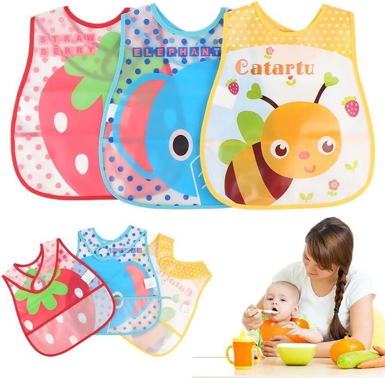 Waterproof Pocket Lunch Feeding Bibs for Baby