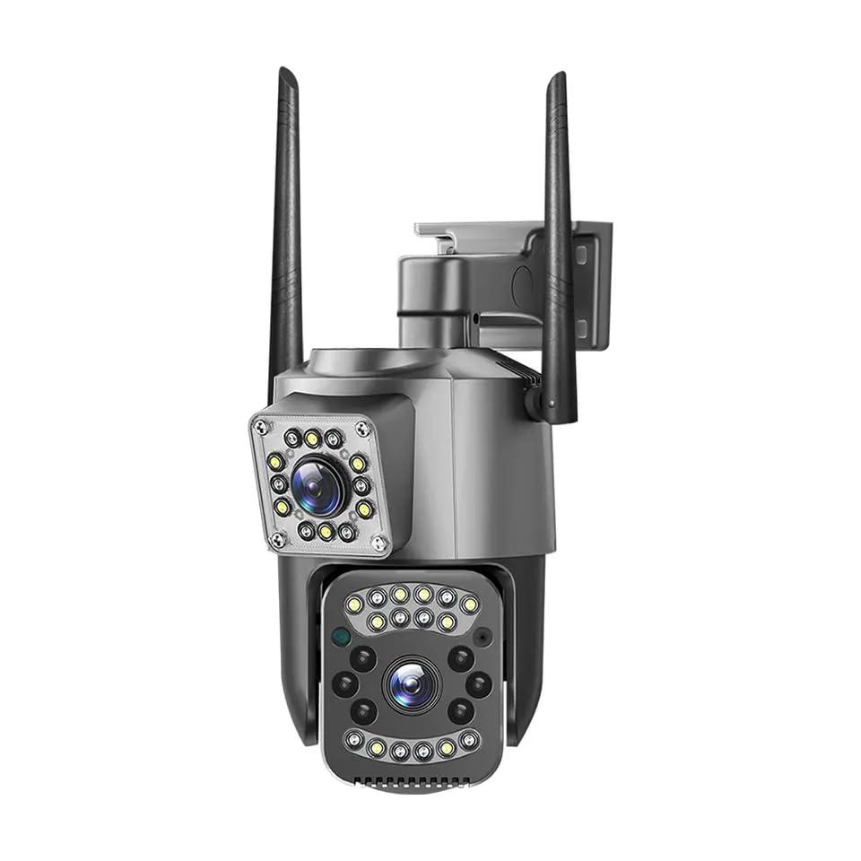 V380 Dual Lens CCTV Camera Solar PIR