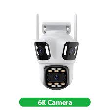 Three Lens PTZ IP Camera Outdoor 6K HD